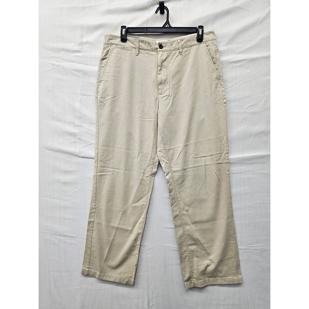 Goodfellow & Co Mens Relaxed Straight Chino Pants Tan Cotton Blend Size 36X32